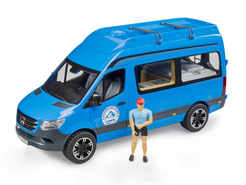 Bruder MB Sprinter Camper s řidičem a příslušenstvím 1:16